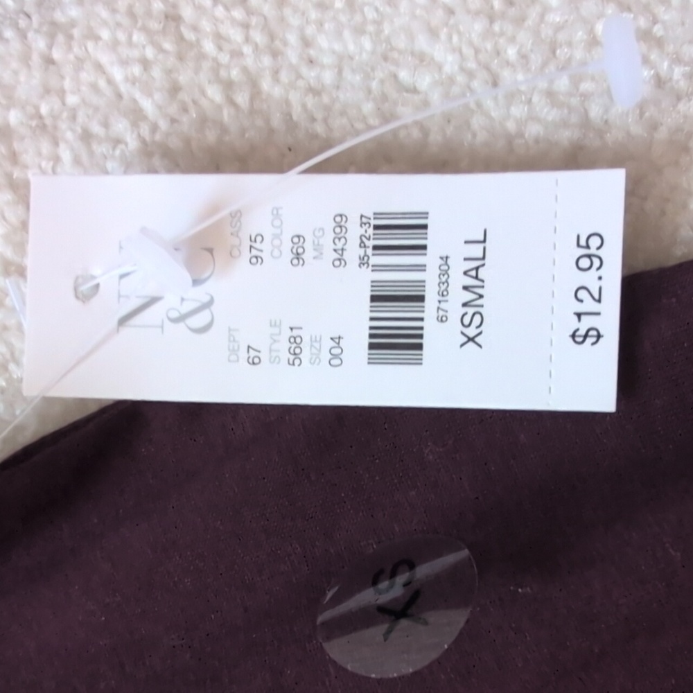 NWT New York & Company Burgundy Cardigan And Cami Set XS - Picture 5 of 5